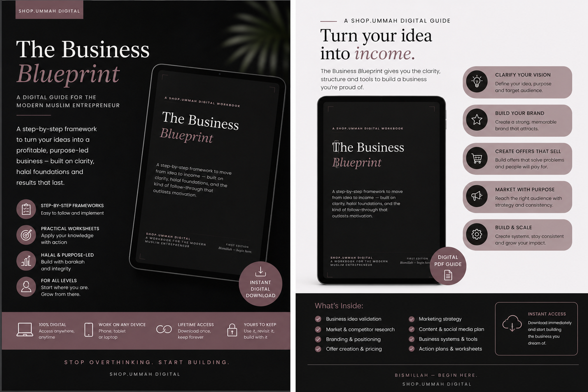 The Halal Business Blueprint — From Idea to Launch (Workbook)